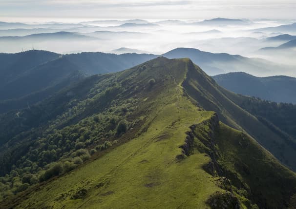 overlook to the peak of some mountain